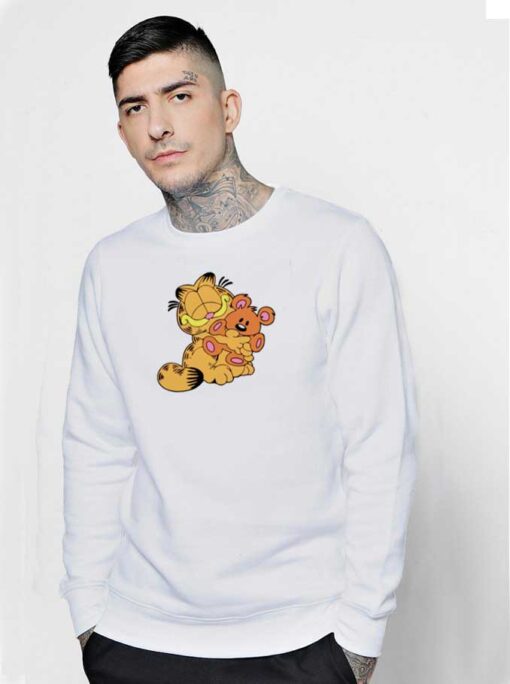 Garfield Hug A Teddy Bear Sweatshirt