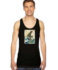 Godzilla Kanagawa Japanese Vintage Tank Top