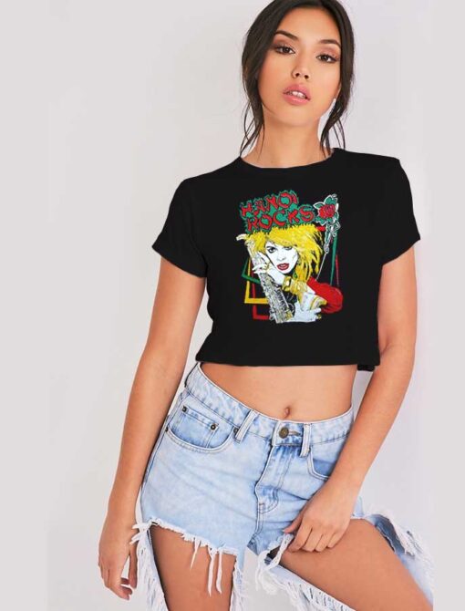 Hanoi Rocks Band Vintage Cover Art Crop Top Shirt