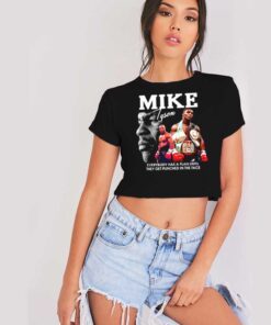 Iron Mike Tyson Legend Boxing Punched In Face Crop Top Shirt