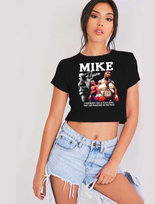 Iron Mike Tyson Legend Boxing Punched In Face Crop Top Shirt