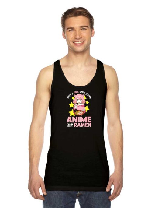 Japanese Just A Girl Who Loves Anime and Ramen Tank Top