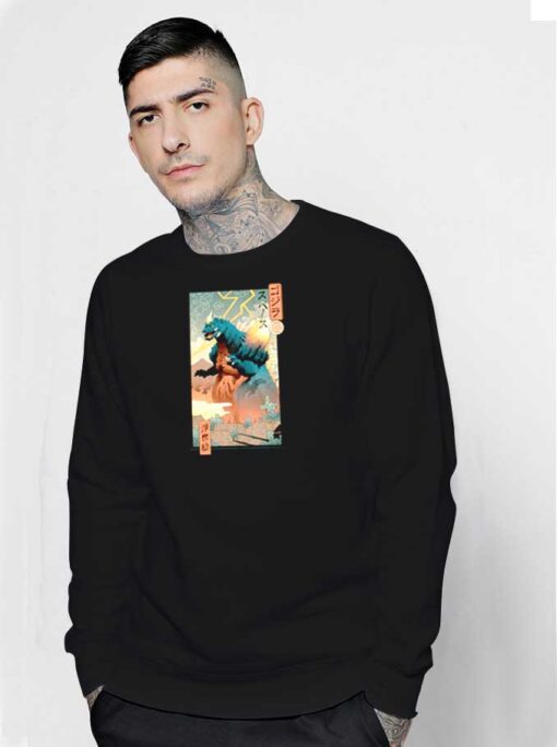 King Kaiju Ukiyo-e Godzilla Sweatshirt