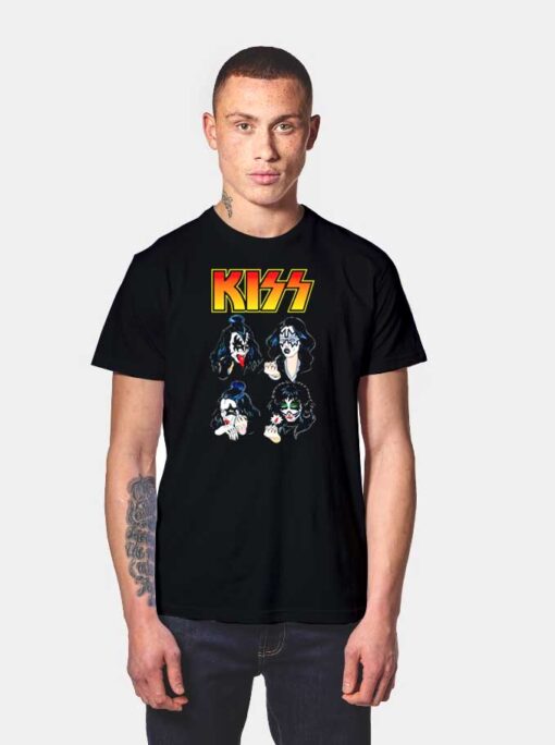 Kiss Band Member Portrait T Shirt