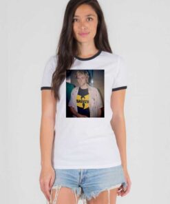 Kurt Cobain Nirvana Wearing Wu Tang Ringer Tee