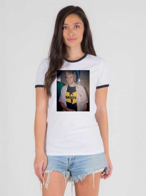 Kurt Cobain Nirvana Wearing Wu Tang Ringer Tee