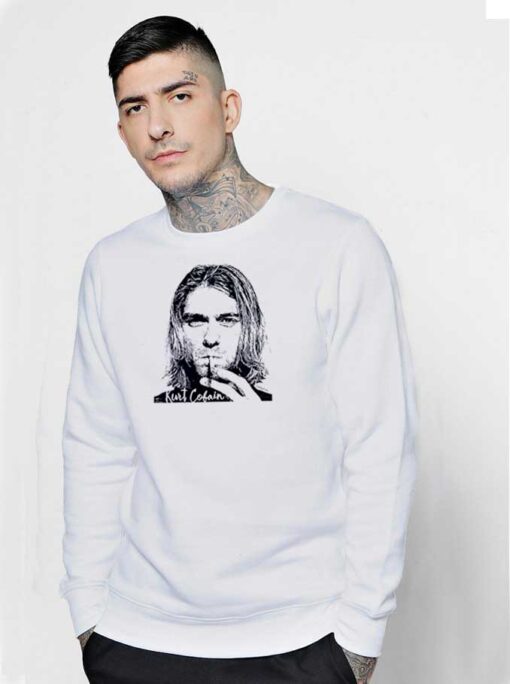 Kurt Cobain RIP Smoking Picture Sweatshirt