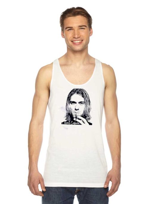 Kurt Cobain RIP Smoking Picture Tank Top