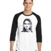 Kurt Cobain RIP Smoking Picture Raglan Tee