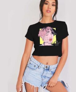 Lil Peep Rip Paint Face Crop Top Shirt