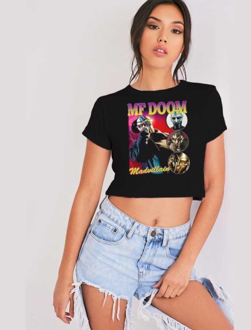 MADVILLAIN Vintage 90s Bootleg Rap Logo Crop Top Shirt