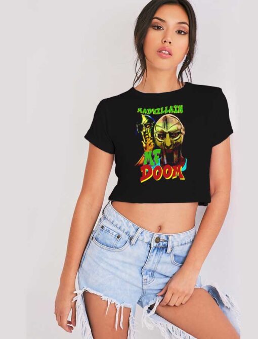 MF Doom Vintage 90's Hip Hop Madvillain Crop Top Shirt