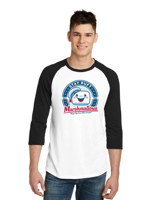 Marshmallows Stay Puft Est 1984 Raglan Tee