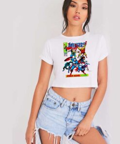 Marvel Vengadores Comics Assemble Crop Top Shirt