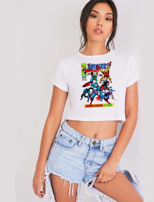 Marvel Vengadores Comics Assemble Crop Top Shirt