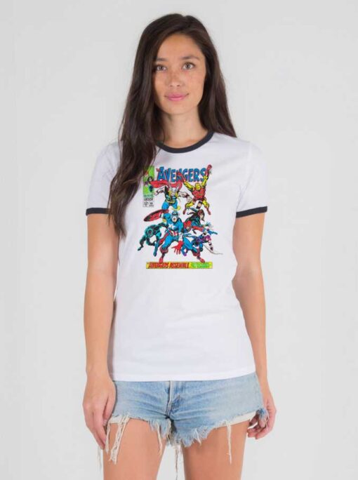 Marvel Vengadores Comics Assemble Ringer Tee