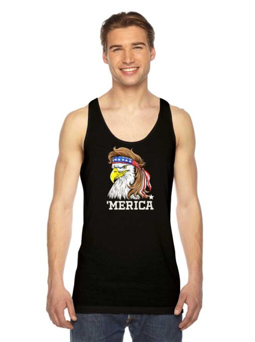 Merica Bald Eagle Patriotic Merica Tank Top