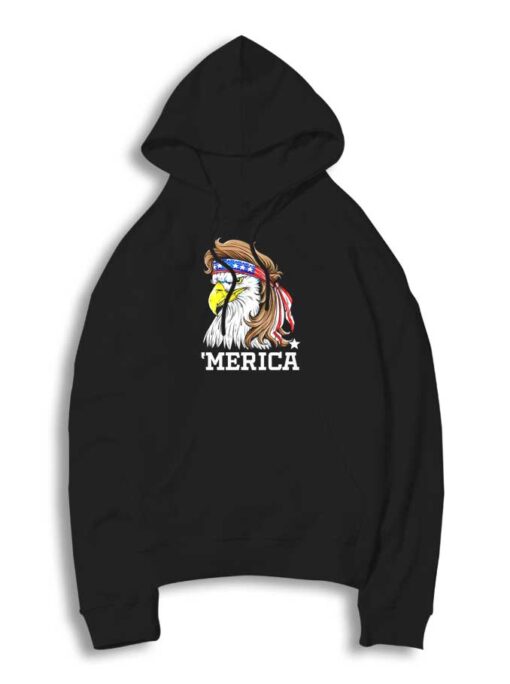 Merica Bald Eagle Patriotic Merica Hoodie