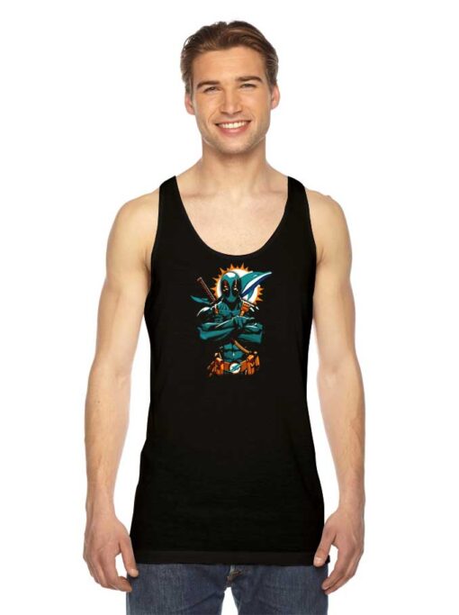 Miami Dolphins Sun Deadpool Tank Top