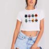 Minimalist Planets Picture Star Wars Crop Top Shirt