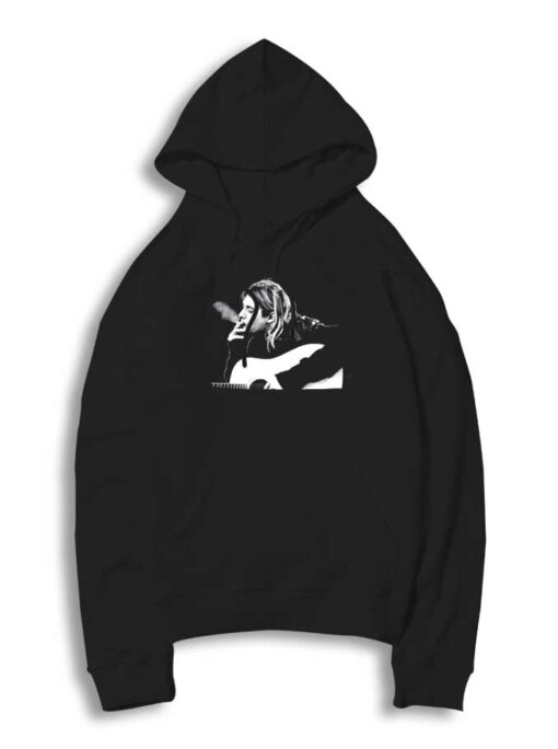 Nirvana Kurt Cobain Smoking Guitar Hoodie