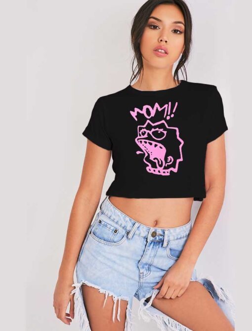 Peep Style Lil Lisa Tattoo Frog Crop Top Shirt