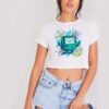 Retro BMO Adventure Time Cartoon Crop Top Shirt