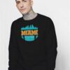 Retro Miami Football Vintage Dolphin Sport Sweatshirt