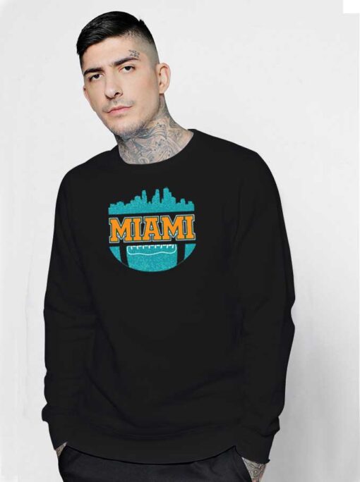 Retro Miami Football Vintage Dolphin Sport Sweatshirt