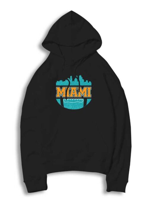 Retro Miami Football Vintage Dolphin Sport Hoodie