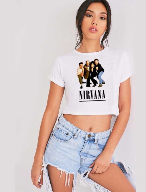 Seinfeld Nirvana Vintage Band Crop Top Shirt