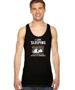 Snoopy I Love Sleeping Dog Tank Top