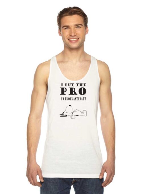 Snoopy I Put The Pro In Procrastinate Tank Top