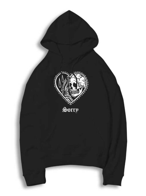 Sorry Skeleton Love Kills Knife Hoodie