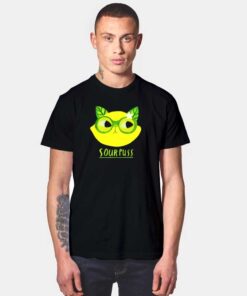 Sourpuss Lemon Cat Glasses T Shirt