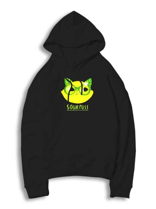 Sourpuss Lemon Cat Glasses Hoodie