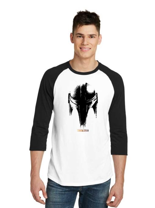 Star Wars The Mandalorian Dark Helmet Raglan Tee