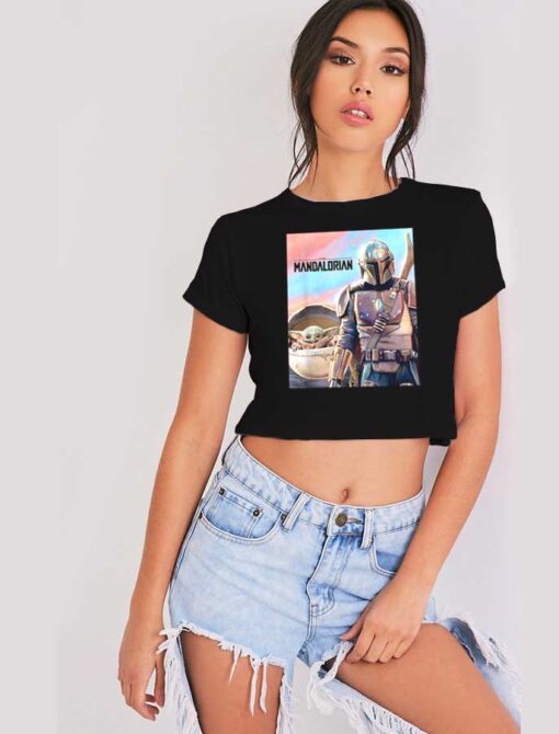 Star Wars The Mandalorian Poster Crop Top Shirt