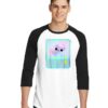 Super Kawaii Gamer Cat Pastel Raglan Tee