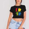 The Beatles Pop Art Collage Crop Top Shirt