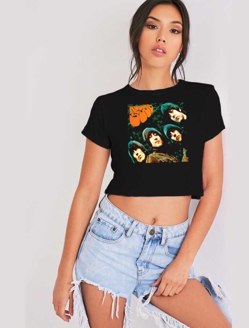 The Beatles Rubber Soul Logo Crop Top Shirt