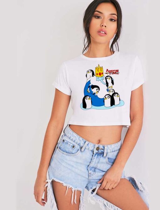 The Ice King and Penguins Adventure Time Crop Top Shirt