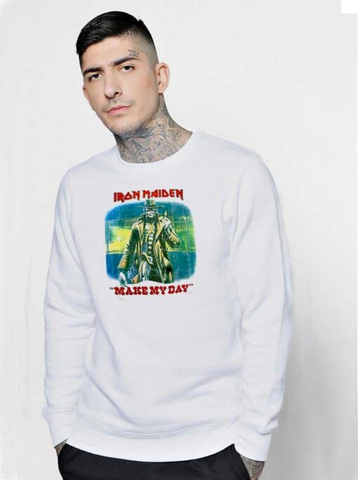 Vintage Iron Maiden Make My Day Sweatshirt