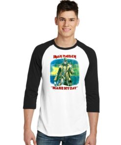 Vintage Iron Maiden Make My Day Raglan Tee