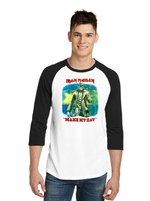 Vintage Iron Maiden Make My Day Raglan Tee