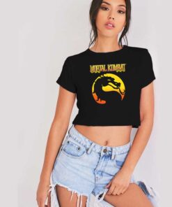 Vintage Mortal Kombat Classic Dragon Crop Top Shirt