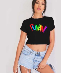 6IX9INE Punani Colorful Logo Crop Top Shirt