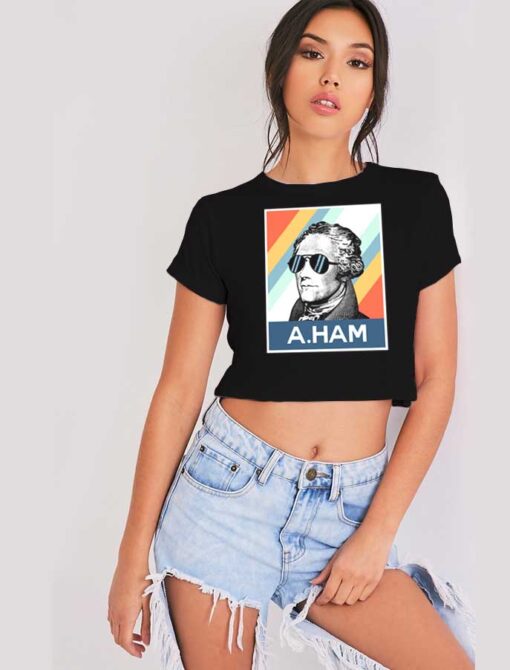 Alexander Hamilton Vintage Painting Crop Top Shirt