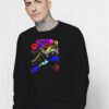 Astronomical Colorful Space Vinyl Record Sweatshirt