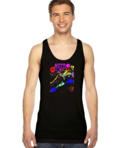 Astronomical Colorful Space Vinyl Record Tank Top